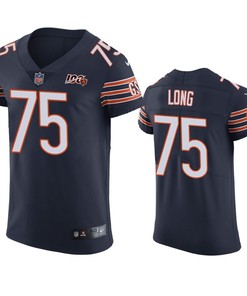 Chicago Bears Kyle Long Navy 100th Season Vapor Elite Jersey