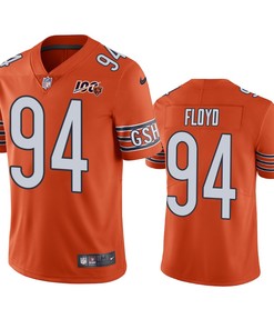 Chicago Bears Leonard Floyd Orange 100th Season Vapor Limited Jersey