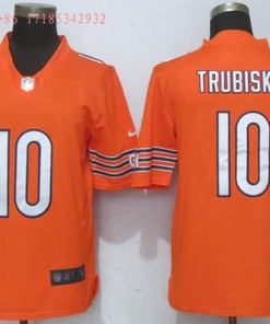 Chicago Bears Mitchell Trubisky #10 Nfl 2020 Orange Jersey Jersey