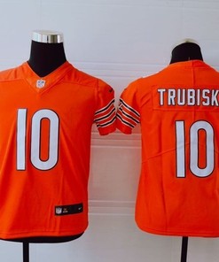 Chicago Bears Mitchell Trubisky #10 Nfl 2020 Orange Youth Jersey