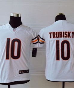 Chicago Bears Mitchell Trubisky #10 Nfl 2020 White Jersey