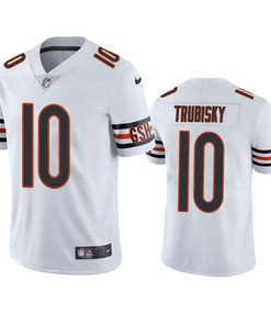 Chicago Bears Mitchell Trubisky White Vapor Limited Jersey