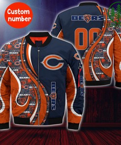 Chicago Bears NFL Custom Number Bomber Jacket   for fans