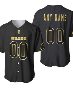 Chicago Bears Nfl American Football Black Golden Brandedition Vapor Limited Jersey Style Custom Gift For Bears Fans Baseball Jersey