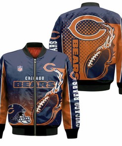 Chicago Bears Nfl Bomber 3D Bomber Jacket Model 1084