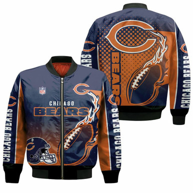Chicago Bears Nfl Bomber 3D Bomber Jacket Model 1084