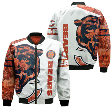 Chicago Bears Nfl For Bears Fan 3D Jersey Bomber Jacket
