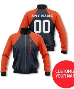 Chicago Bears Nfl Super Bowl Champions Personalized Number Name Gift For Bears Fans Bomber Jacket