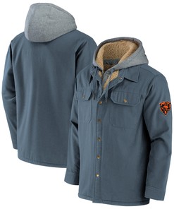 Chicago Bears Nfl X Darius Rucker Collection By Canvas Full-zip Hoodie - Navy