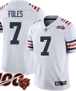 Chicago Bears Nick Foles #7 Nfl 100 2020 White Jersey Jersey
