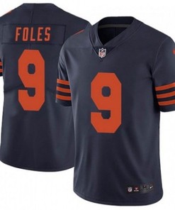 Chicago Bears Nick Foles #9 Nfl 2020 Black Blue Jersey