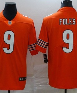 Chicago Bears Nick Foles #9 Nfl 2020 Orange Jersey