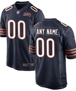 Chicago Bears Nike 2019 100th Season Custom Game Jersey - Navy