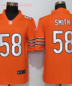 Chicago Bears Roquan Smith #58 Nfl 2020 Orange Jersey Jersey