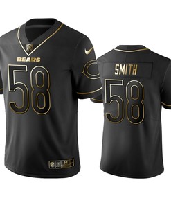 Chicago Bears Roquan Smith Black Golden Edition 2019 Vapor Untouchable Limited Jersey - Mens
