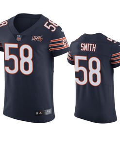 Chicago Bears Roquan Smith Navy 100th Season Vapor Elite Jersey