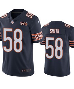 Chicago Bears Roquan Smith Navy 100th Season Vapor Limited Jersey