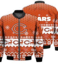 Chicago Bears Sports Football American Ugly Christmas Sweater Gifts Unisex 3D Bomber Jacket