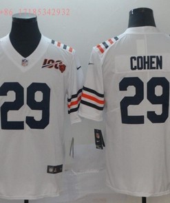 Chicago Bears Tarik Cohen #29 Nfl 100 2020 White Jersey Jersey