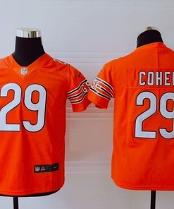 Chicago Bears Tarik Cohen #29 Nfl 2020 Orange Youth Jersey