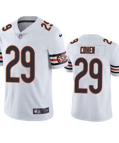 Chicago Bears Tarik Cohen 29 White Vapor Limited Jersey