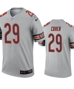 Chicago Bears Tarik Cohen Silver Inverted Legend Jersey