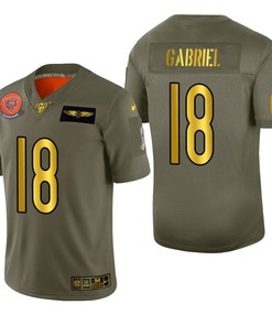 Chicago Bears Taylor Gabriel 2019 Salute To Service Nfl 100 Mens Jersey Metallic