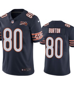 Chicago Bears Trey Burton Navy 100th Season Vapor Limited Jersey