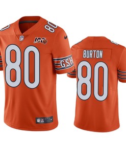 Chicago Bears Trey Burton Orange 100th Season Vapor Limited Jersey