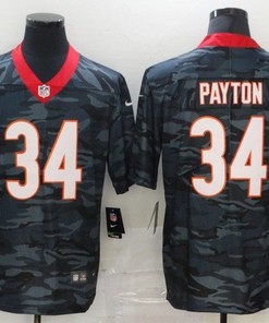 Chicago Bears Walter Payton #34 Nfl 2020 Camo Black Jersey