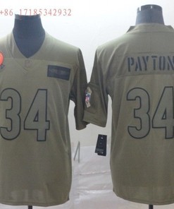 Chicago Bears Walter Payton #34 Nfl 2020 Camo Jersey Jersey