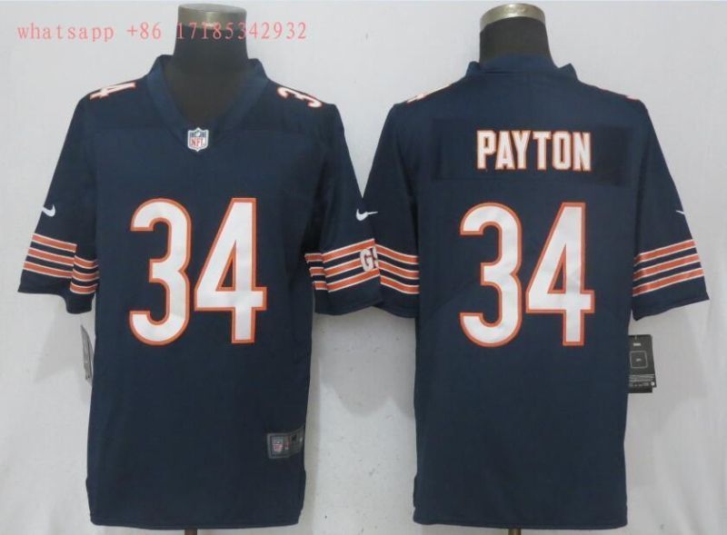 Chicago Bears Walter Payton #34 Nfl 2020 Navy Jersey Jersey
