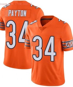 Chicago Bears Walter Payton #34 Nfl 2020 Orange Jersey Jersey