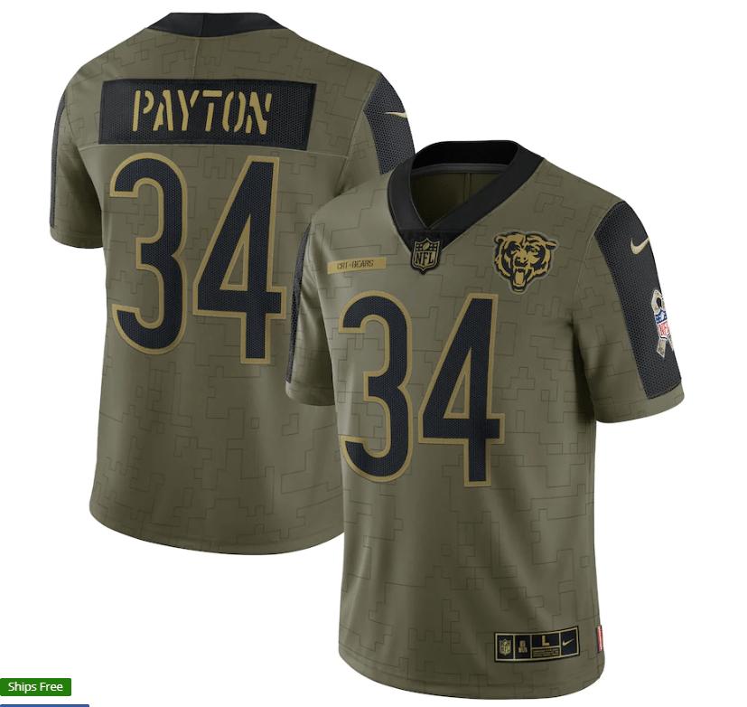 walter payton salute to service jersey