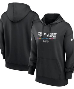 Chicago Bears Women's 2022 NFL Crucial Catch Therma Performance Pullover Hoodie - Black