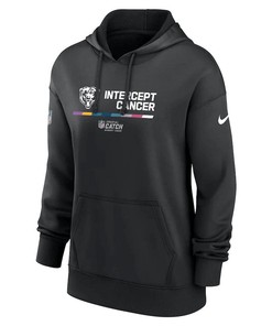 Chicago Bears Women's 2022 NFL Crucial Catch Therma Performance Pullover Hoodie - Black