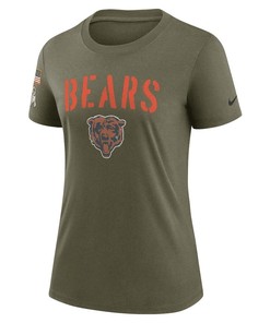 Chicago Bears Women's 2022 Salute To Service Legend T-Shirt - Olive