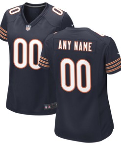 Chicago Bears Womens Custom Game Jersey Navy Custom Jerseys Nfl