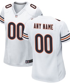 Chicago Bears Womens Custom Game Jersey - White Custom Jerseys Nfl