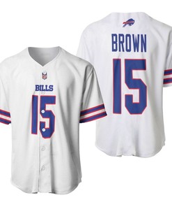 Chicago Bills John Brown #15 Nfl Legend Player American Football Team 3d Designed Allover Gift For Bills Fans Baseball Jersey