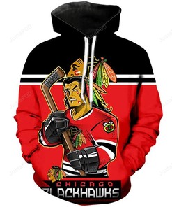 Chicago Blackhawks 3D Hoodie Zip Hoodie