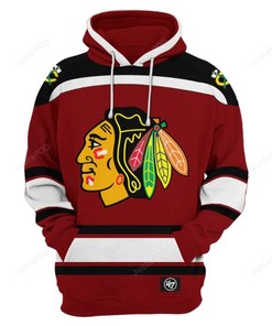 Chicago Blackhawks 3D Hoodie Zip Hoodie 03