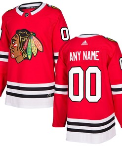 Chicago Blackhawks Adidas Authentic Custom Jersey - Red Custom Jerseys Nhl