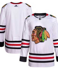 Chicago Blackhawks Adidas Away Primegreen Authentic Pro Jersey - White Nhl