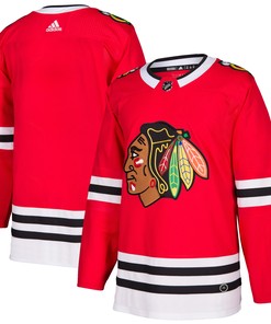 Chicago Blackhawks Adidas Home Authentic Blank Jersey - Red Nhl