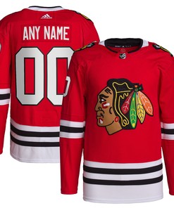 Chicago Blackhawks Adidas Home Primegreen Authentic Pro Custom Jersey - Red Custom Jerseys Nhl