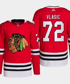 Chicago Blackhawks Alex Vlasic 72 Red Home Primegreen Jersey 2022-23