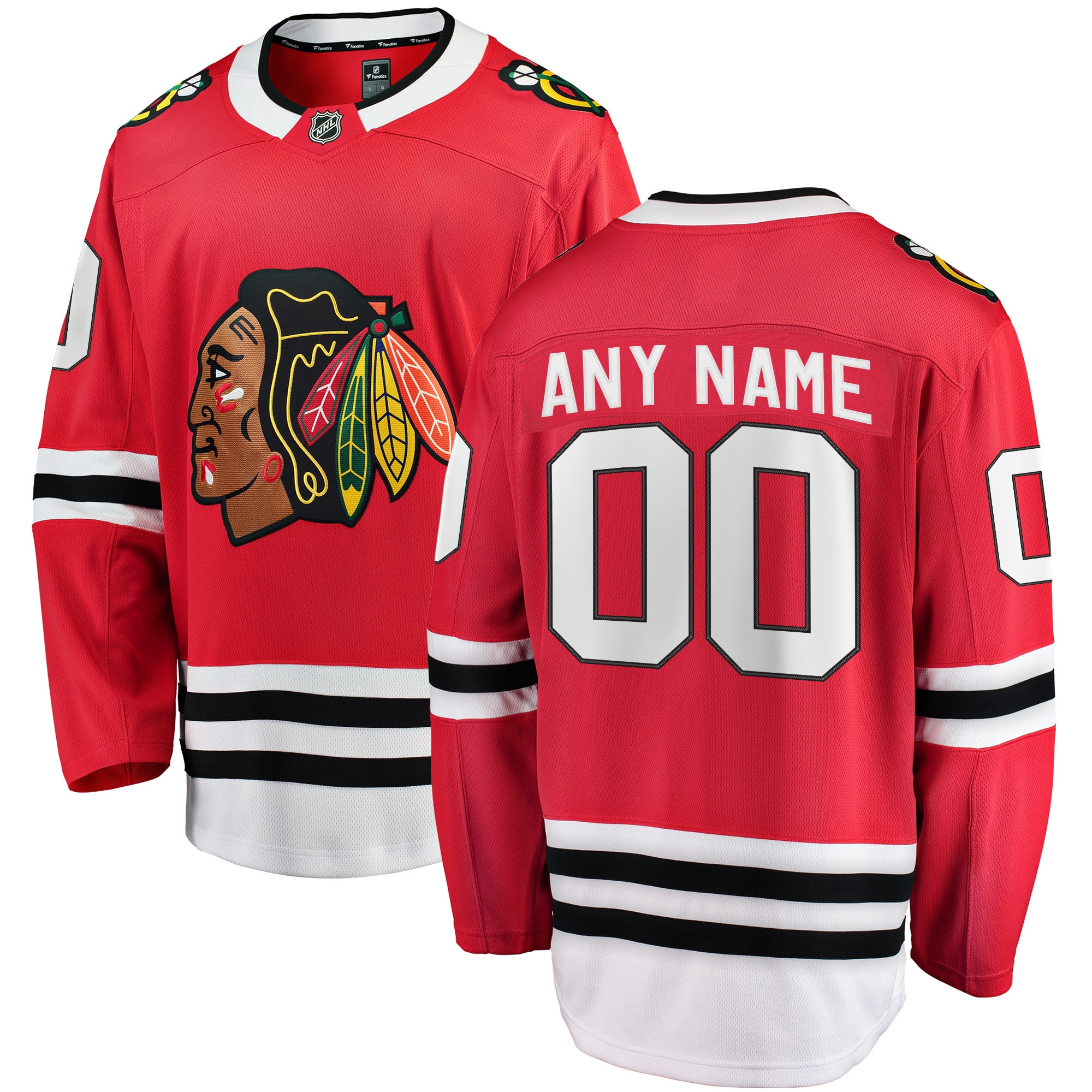 Chicago Blackhawks Fanatics Branded Home Breakaway Custom Jersey Red Custom Jerseys Nhl