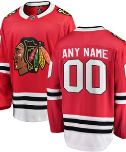 Chicago Blackhawks Fanatics Branded Home Breakaway Custom Jersey - Red Custom Jerseys Nhl