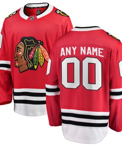 Chicago Blackhawks Fanatics Branded Home Breakaway Custom Jersey - Red Custom Jerseys Nhl